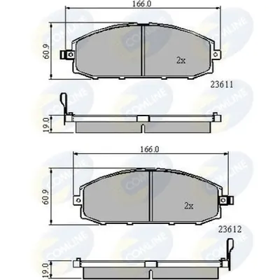 Set placute frana, frana disc COMLINE CBP3777