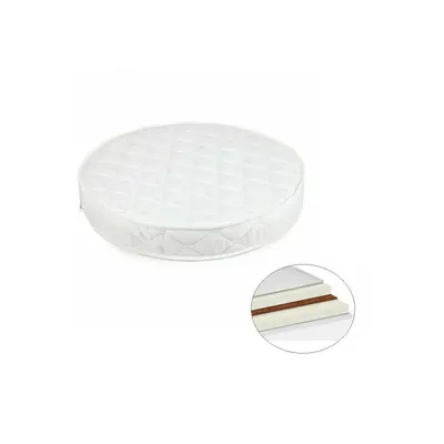 Saltea pentru patut copii, Waldin, Cocos, potrivita pentru Patut Evolutiv 7in1 Oval, Mini, 73 x 73 x 10 cm