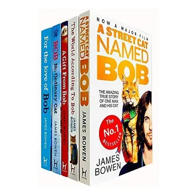 James Bowen Collection 5 Books Set (Bob No Ordinary Cat, A Street Cat Named Bob, A Gift from Bob, The World According to Bob, For the Love of Bob)