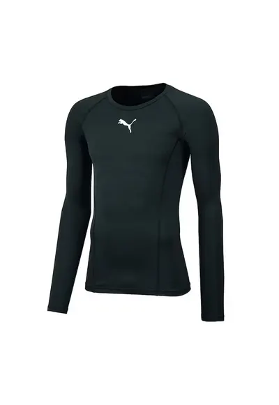 Bluza sport copii - LIGA Baselayer - maneca lunga - negru - poliester-elastan