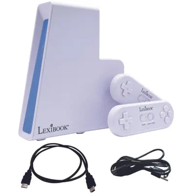 Consolă de jocuri TV Lexibook - JG7440, 250 jocuri, alb