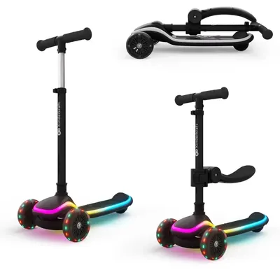 Trotinetă pentru copii KinderKraft - Raket UP, Black