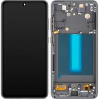 Display cu Touchscreen MP compatibil cu Samsung Galaxy S21 FE 5G G990, cu Rama, Versiune OLED, Negru