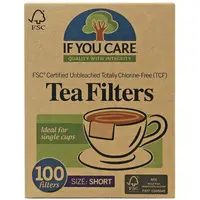 Filtre de ceai scurte nealbite (fara clor) compostabile 100buc If You Care