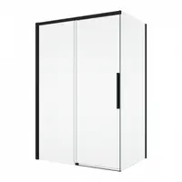 Cabina dus negru mat 150x100 cm cu usa culisanta, grosime sticla 8 mm, tratament anticalcar, Ronal Oriana