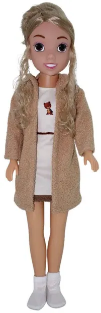 Păpuşă cu palton și rochie Bambolina - Dimian, 80 cm