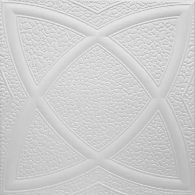 Tavan fals decorativ 0838 polistiren extrudat alb 50x50x0.4 cm