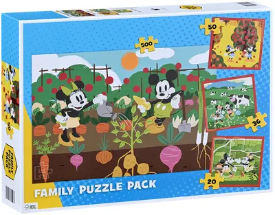 Puzzle Trefl 4 în 1 - Mickey și Minnie Mouse