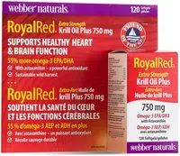 RoyalRed Krill Oil Plus, 120 capsule gelatinoase moi, Webber Naturals