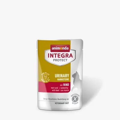 Hrana umeda pentru pisici, Integra Protect Urinary, cu vita, Pachet 24 X 85 gr