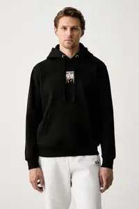 Alpha Industries hanorac cu glugă pentru bărbați cu bumbac Dripping Camo Print