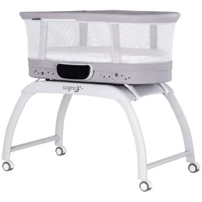 Patut cu leganare si cantar integrat Chipolino Sogno 2 in 1 grey