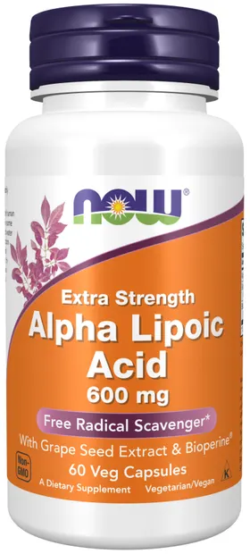 Alpha Lipoic Acid, 600 mg, 60 capsule, Now