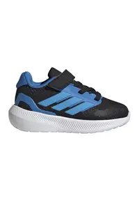 Pantofi sport Run Falcon 5 din material textil cu velcro - Negru/Albastru royal