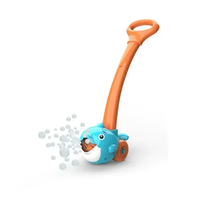 Jucarie delfin de impins cu baloane de sapun Wanna Bubbles