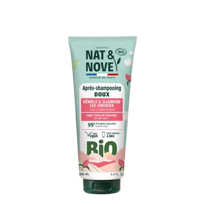 Balsam delicat pentru toate tipurile de par cu extract de galbenele Bio, 200ml, Nat&Nove