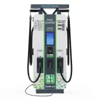 Statie de incarcare ultra rapida cu monetizare iHunt EV DC 50KW + AC 22KW, 2 x CCS2 - Integrare iHuntEV