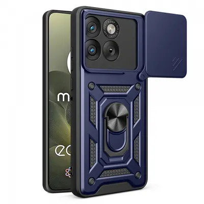 Husa pentru Motorola Edge 70, Techsuit, CamShield, Albastra