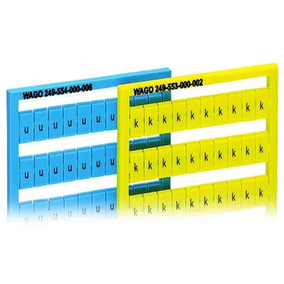 WSB marking card; as card; MARKED; U/V (each 50x); not stretchable; Horizontal marking; snap-on type; blue