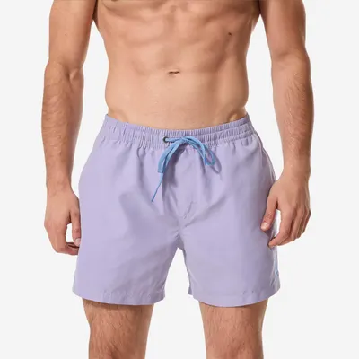 Șort de baie scurt Boardshort surf Quiksilver 15' Talie elastică Violet