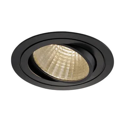 Spot incastrat, NEW TRIA 150 Ceiling lights, black LED, 3000K, round, black, 30°, 29W, incl. driver, clip springs