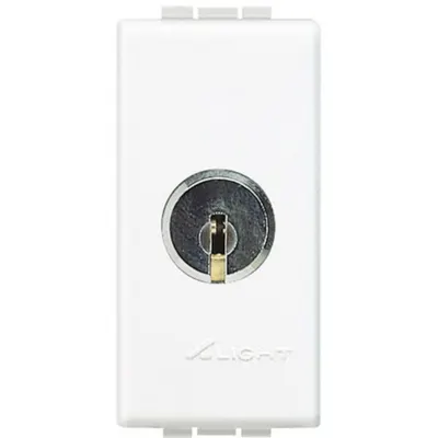 Intrerupator cu cheie 16AX-250V - 1 modul LiVing Light alb