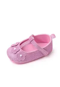Pantofi Model Sweety - Textil - Fete - Velcro - Roz inchis