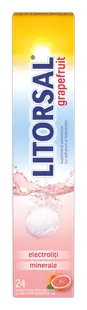 Electroliti cu aroma de grapefruit Litorsal, 24 comprimate efervescente, Zdrovit