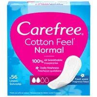 Absorbante Zilnice Carefree Panty Liners, Cotton, 56 Bucati