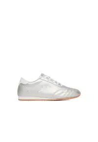 Pantofi sport dama argintii - tesatura -