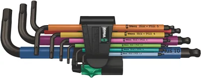 Set de chei hexagonale Wera - Hex-Plus Multicolour 1, 9 buc, L-key