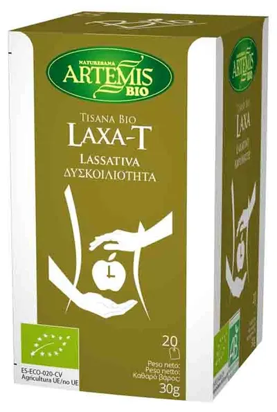 Ceai bio din plante pentru digestie Laxa-T, senna, hibiscus și lemn dulce, 20 pliculețe filtrante, Artemis Bio