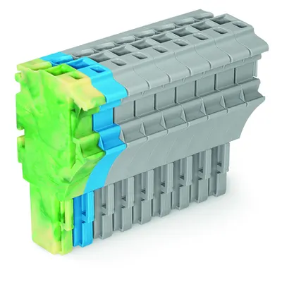 1-conductor female plug; 2.5 mm²; 9-pole; 2,50 mm²; green-yellow, blue, gray