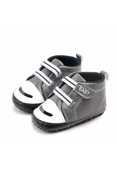 Ghetute Gri - Monkey - Gri - Casual - Piele ecologica - Baieti - Velcro - Gri - Usoara - pentru bebelusi - 3-6 luni