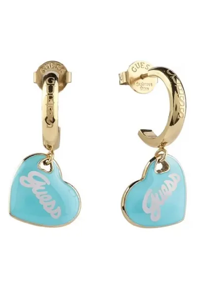 Cercei Vintage cu inimi JUBE05151JWYGTQT-U - Auriu - Albastru