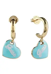 Cercei Vintage cu inimi JUBE05151JWYGTQT-U - Auriu - Albastru