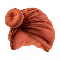Turban pentru Fetite cu Coc - Caramiziu