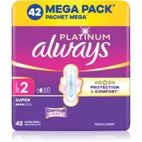 Always Platinum Super Size 2 absorbante cu aripioare