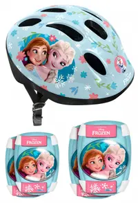 Set Combo Stamp Disney Frozen, casca reglabila, genunchiere si cotiere 3-6 ani