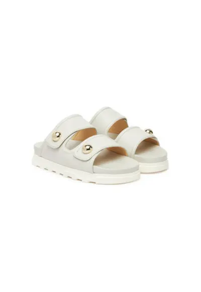 Slapi dama - YJ54SFE Y62000 - Piele naturala - Ecru - Ecru