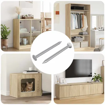 vidaXL Cuie pentru Lemn 2 pcs Argintiu Ø 3 x 15 mm Metal