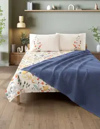Set de pat cu cuvertură Rakla - Fayette, 4 piese, Blue