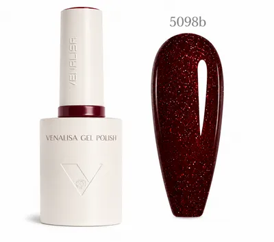 Oja Semipermanentă Venalisa 5098B Vișiniu Glitter