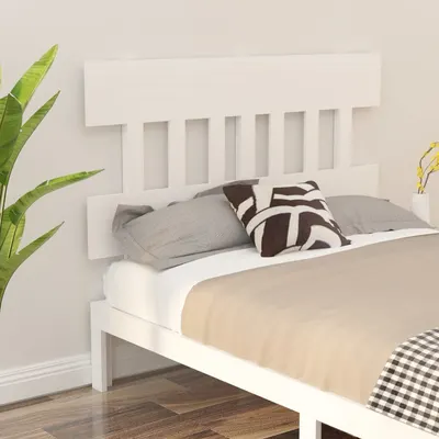 vidaXL Tăblie de pat, alb, 143,5x3x81 cm, lemn masiv de pin