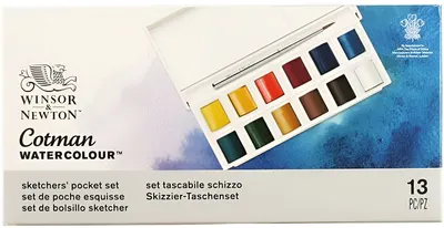 Vopsele acuarelabile Winsor & Newton Cotman - 12 culori