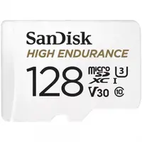 Card Memorie microSDXC SanDisk High Endurance, 128Gb, Clasa 10 / UHS-1 U3, Cu Adaptor SDSQQNR-128G-GN6IA