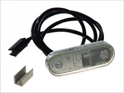 Lumini clarificare stanga dreapta, forma: oval, alb, LED, inaltime 40mm; latime 114mm; adancime 25mm, suprafata, lungime cablu 500mm, fara relief, 12 24V (cu clema pentru fir plat, conector: CLICK-IN