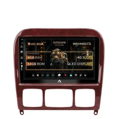 Navigatie Mercedes Benz S-Class (1998-2005), Android, A-Octacore 4GB RAM + 64GB ROM, 9 Inch - AD-BGA9004+AD-BGRKIT408