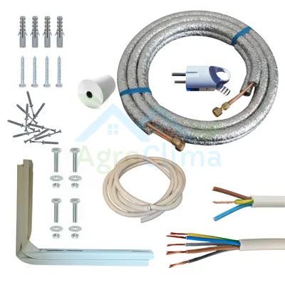 3 m - 9000 BTU - 12000 BTU - Kit complet instalare AC (Izolație Aluminiu) - Premium- UV Protect 3 m