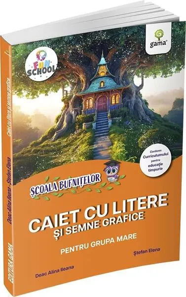 Caiet cu litere și semne grafice pentru grupa mare - Paperback brosat - Deac Alina Ileana, Ștefan Elena